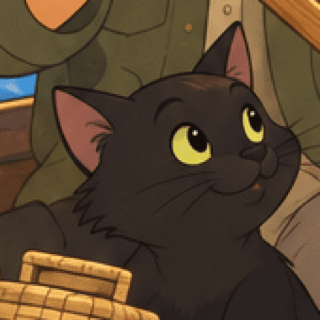 Nerau, un gato negro de pelo corto con ojos amarillos
